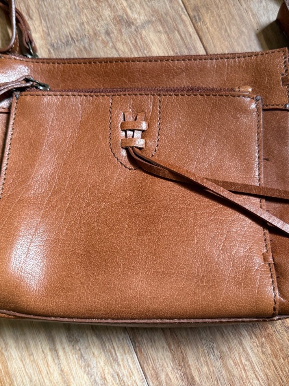 Diba True Leather Tassel Crossbody Handbag - 100% Leather Bag